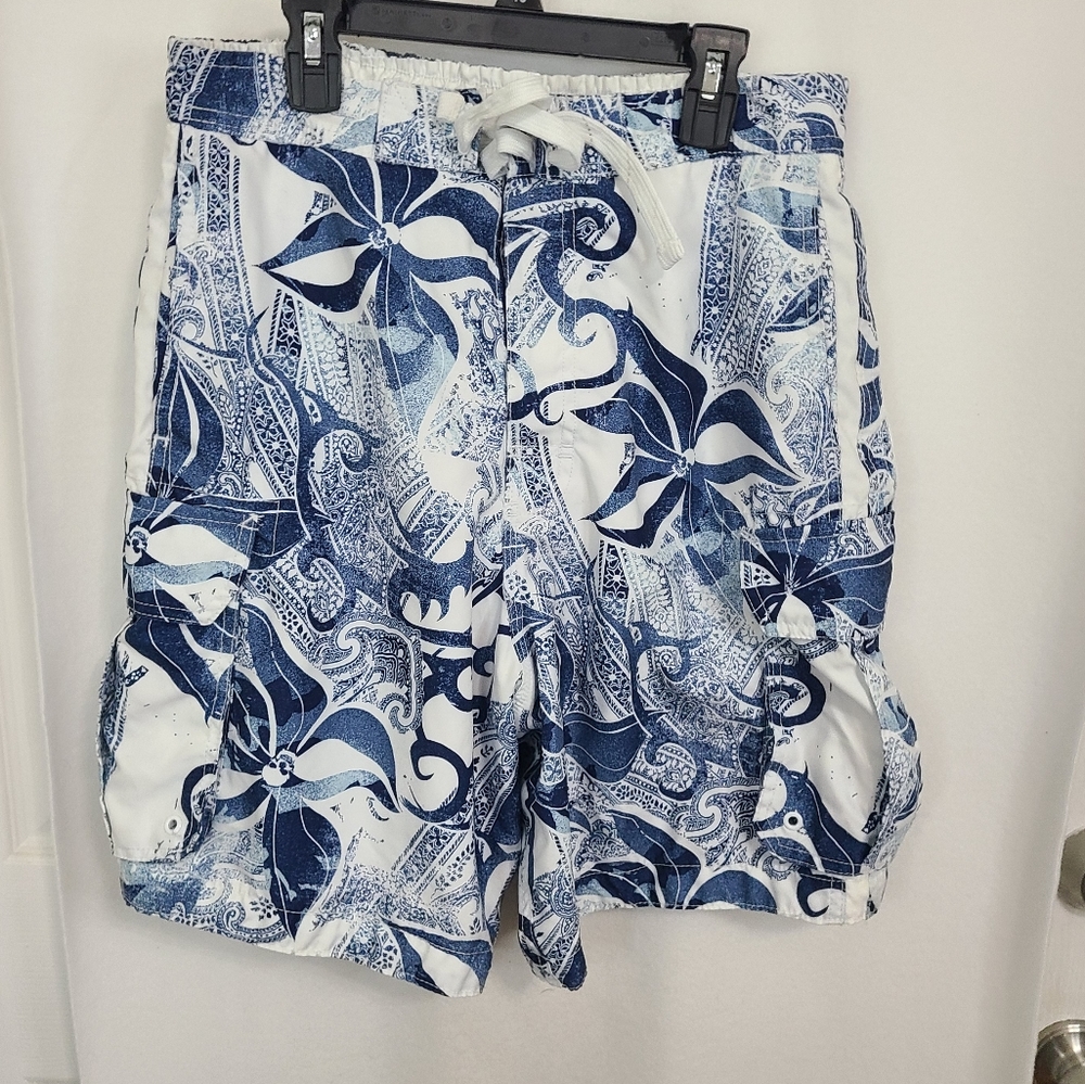 Joe Boxer Men's Classic Swim Trunks, Size: Medium Color: Blue